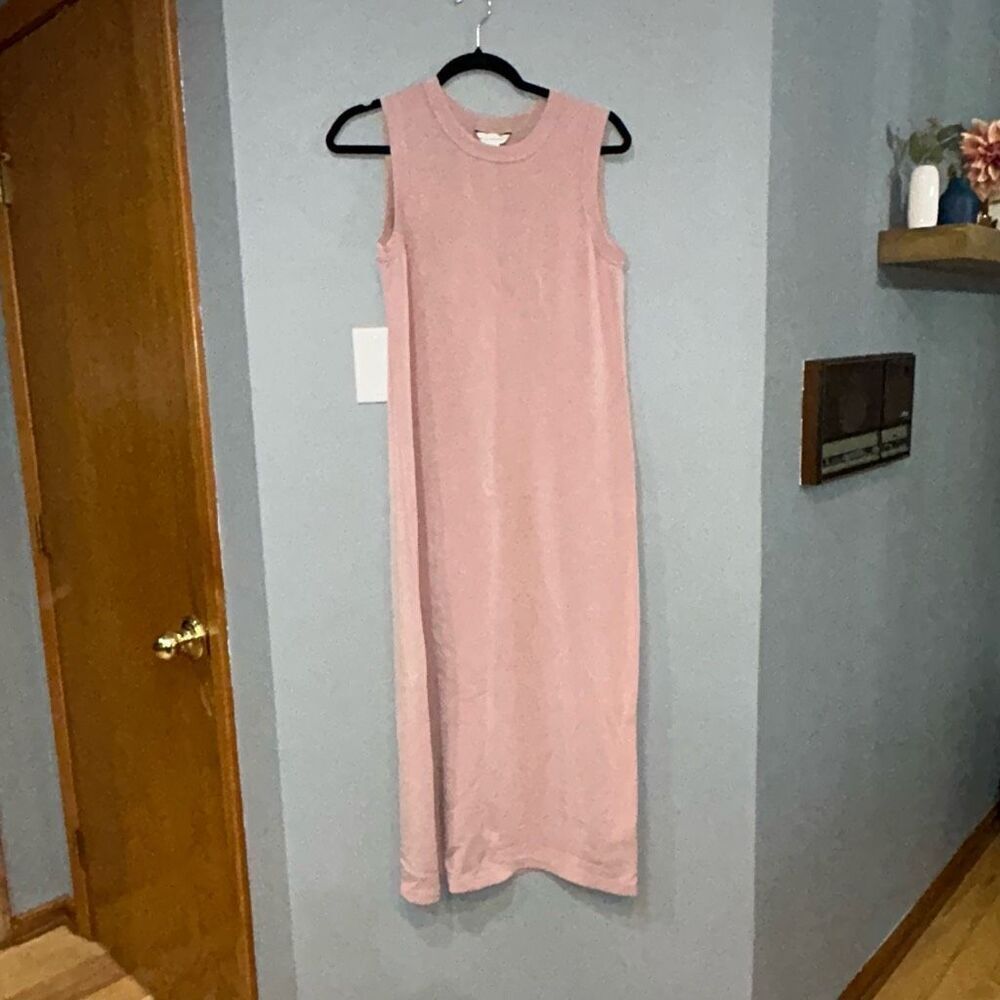 Club Monaco Maxi Knit sleeveless Dress mauve pink size M